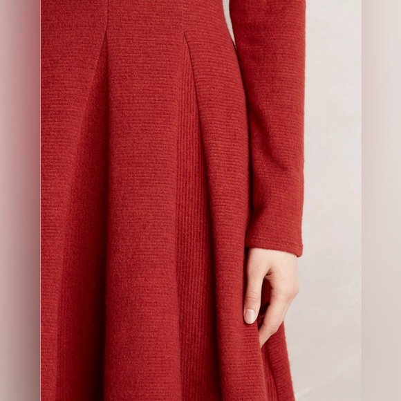 NWT ANTHROPOLOGY DOLAN LEFT COAST PIPER DRESS SMALL BURNT ORANGE LONG SLEEVE - Picture 7 of 8